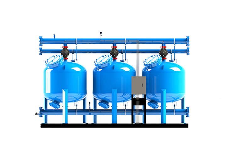 三罐并聯(lián)全自動(dòng)淺層沙過濾器